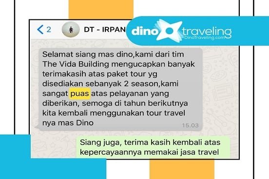 Testimonial Customer Dino Traveling 2