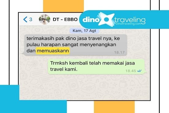 Testimonial Customer Dino Traveling 7